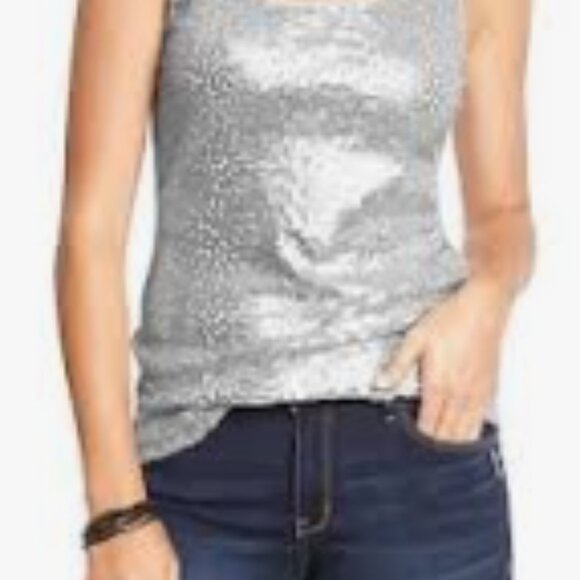 Silver Sequin Old Navy Tank Top   8306 - Picture 5 of 8